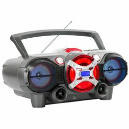 QFX Portable Bluetooth CD Cassette Player Jumbo Boombox Spea